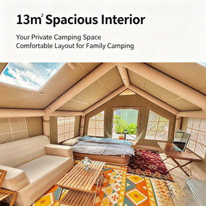 Tente de camping gonflable portable ultralégère en tissu Oxford imperméable à ouverture rapide de 13,2 m² pour <span class=keywords><strong>famille</strong></span>, idéale pour l'extérieur - Product Image 4
