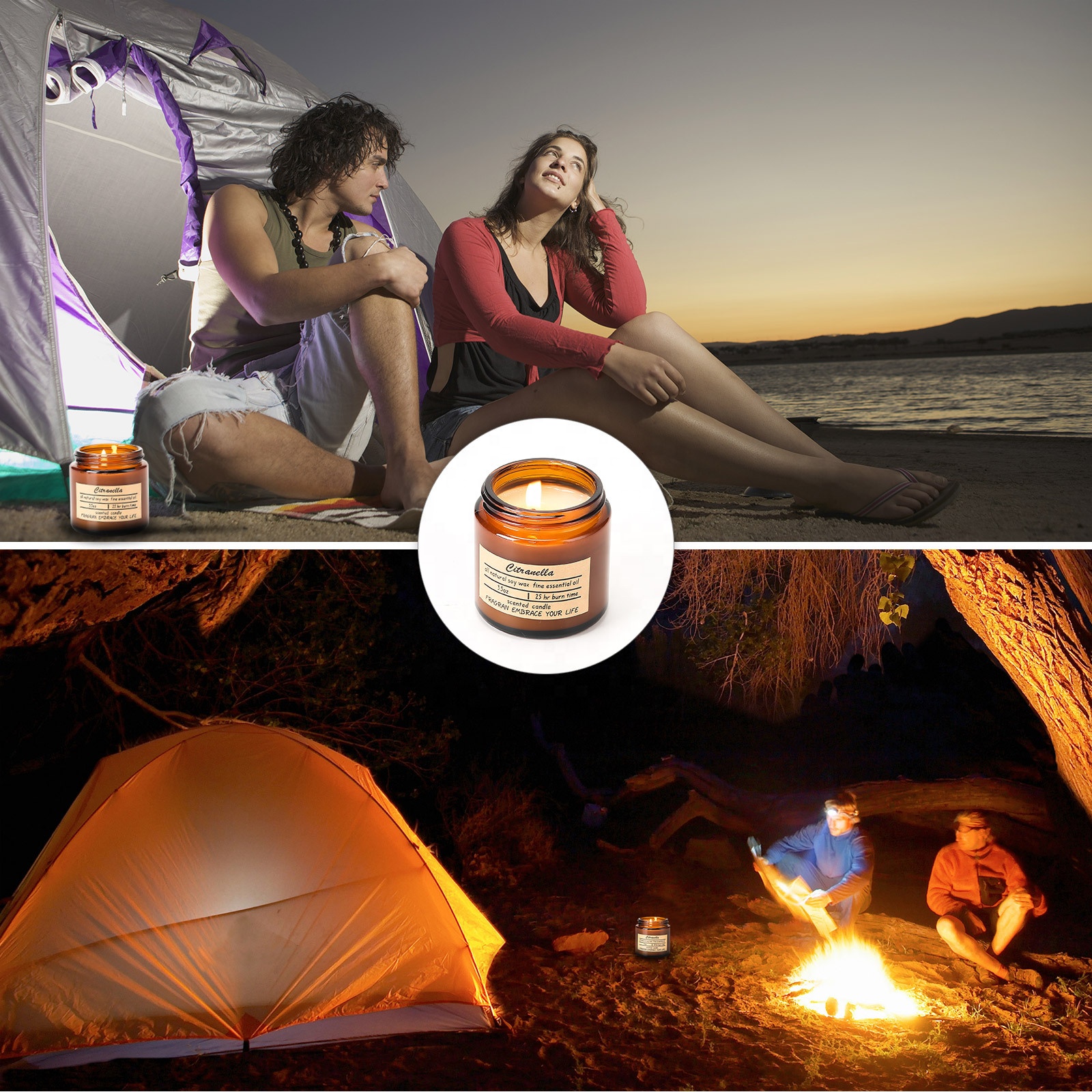 Свечи, подарочный набор, 3 упаковки, долговечная банка, ароматические свечи для домашней ароматерапии, индивидуальная торговая марка, соевые свечи