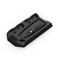 Support de charge 2 en 1 pour console PS5 Ventilateur de refroidissement pour manette de jeu PS5 Base de charge