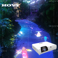 Projecteur holographique 3D interactif HOVY avec écran LCD et télécommande portable pour salles de banquet