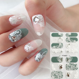 TIEBEAUTY - Pegatinas de Uñas 3D Personalizadas de Cobertura Total, Resistentes al Agua, Estilo Japonés, con Pedrería, Metálicas, de Plástico y Gel, No Tóxicas - Product Image 5