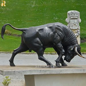 Escultura <span class=keywords><strong>de</strong></span> Bronce <span class=keywords><strong>de</strong></span> Toreo <span class=keywords><strong>de</strong></span> Animales <span class=keywords><strong>de</strong></span> Tamaño Real, Diseño Moderno para Exteriores, en Venta - Product Image 3