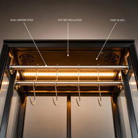 Vitrine chauffante thermostatée professionnelle pour canard rôti, poulet entier, ventre de porc croustillant et viande BBQ
