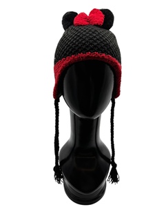 LANDBAS LUH-15822 Taiwan Supplier Children Sport Knitting Beanie Female Fashion Style 54-56 Cm Winter Plain Knit <b>Cable</b> 77% - Product Image 2