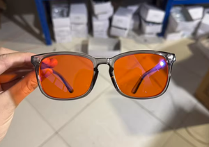 Kính chống ánh sáng xanh cao cấp, in logo tùy chỉnh, hỗ trợ giấc ngủ, dành cho chơi game trên máy tính, màu đỏ, kính lọc ánh sáng xanh cam - Product Image 6