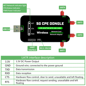 Hot bán 5 gam Dongle với khe cắm Sim thẻ mạng kỹ thuật số biển Dongle túi di động xe chơi không dây hotspot 5 gam LTE Dongle - Product Image 5