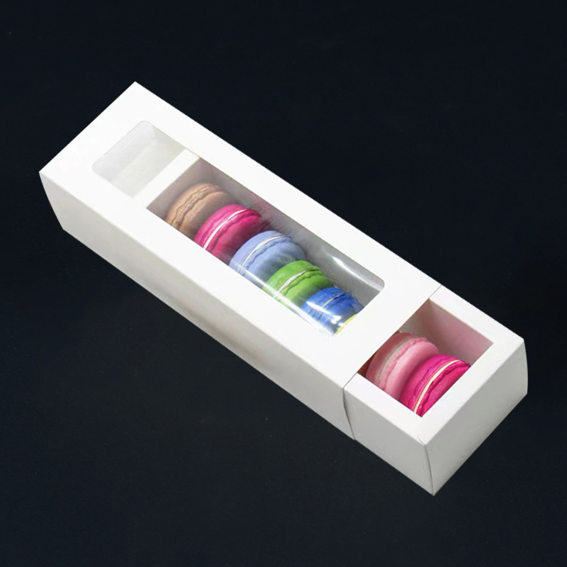 กล่องมาการอง 6 ชิ้น [สีขาว]