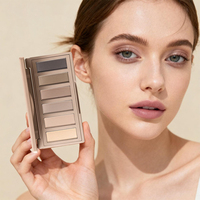 Palette de fards à paupières miniatures 6 couleurs, tons neutres mats, longue tenue, pigmentés, maquillage pour les yeux, marque privée OEM ODM