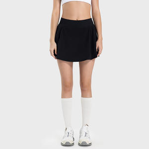 2024 Neues Design Frauen Falten röcke mit hoher Taille Athletic Workout Yoga Shorts Atmungsaktive, schnell trocknende Golf röcke mit Taschen - Product Image 5