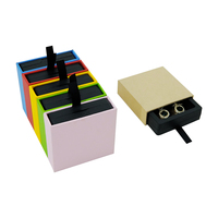 Boîte à bijoux transparente personnalisée gratuite boîte de rangement collier anneau boîte de tiroir en papier de luxe PE 3D Film Suspension boîte d'emballage