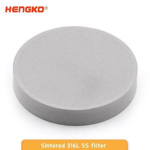 HENGKO 공장 맞춤형 0.1 ~ 90 마이크론 다공성 316L 스테인레스 스틸 분말 소결 금속 필터 디스크 - Product Image 1