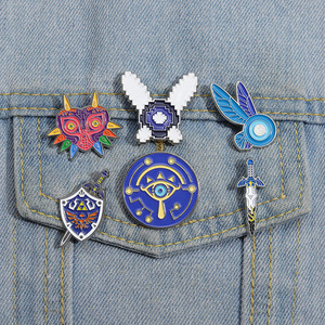 En gros : Pins en métal anime, pins de revers à motifs anime populaires, pins en métal émail souple souvenirs Zel <span class=keywords><strong>Da</strong></span> Legends Movie, promotion - Product Image 3