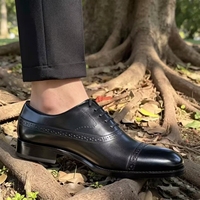 Chaussures Blake en cuir à lacets, cousues main, style Oxford, semelle en cuir, confortables pour le bureau, la carrière, les mariages, motif floral, bout élégant, pour les soirées