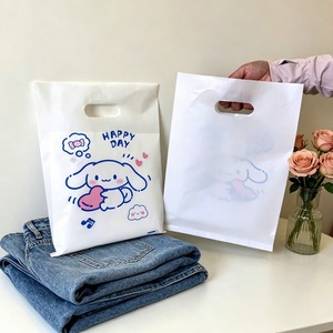 wholesale aesthetic flower print plastic <b>shopping</b> bags heavy duty die cut handles bulk for <b>small</b> business retail boutique - Product Image 1
