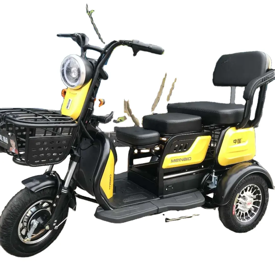 Triciclo eléctrico de adulto de tres ruedas 48V600W diferencial Triciclo de 3 ruedas scooter Eléctrico