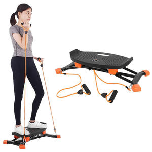 Appareil de fitness multifonctionnel pour la maison : simulateur de ski, mini-stepper, planche d'équilibre avec bandes de résistance - Product Image 1