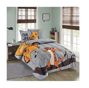 Groothandel Dekbed Sets Beddengoed 100% Katoen Custom Cartoon Print Kids Dekbedovertrek Set Schattige Beddengoed Set