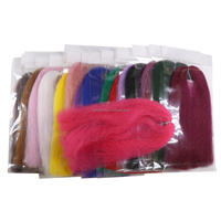 Matériel de montage de mouches 16 couleurs 50 cm, fibres synthétiques, poils, fibre de soie EP pour leurres de pêche en rivière, mouches de pêche au vairon et aux poissons-appâts