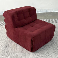 Canapé 1 place en velours côtelé de luxe, mousse haute résilience, ensemble de meubles modulaires pour salon, fauteuil lounge moderne pour appartement