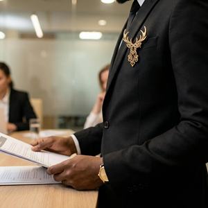 Broche <span class=keywords><strong>de</strong></span> revers pour homme en forme <span class=keywords><strong>de</strong></span> tête <span class=keywords><strong>de</strong></span> <span class=keywords><strong>cerf</strong></span> ajourée dorée, accessoire <span class=keywords><strong>de</strong></span> costume <span class=keywords><strong>de</strong></span> luxe sculpté vintage pour affaires, mariage, cadeau <span class=keywords><strong>de</strong></span> marié - Product Image 5