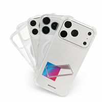 Coque personnalisable transparente anti-jaunissement antichoc en TPU PC acrylique pour iPhone 17 Pro Max