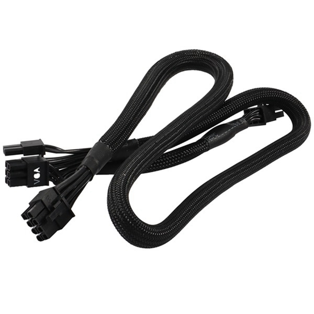 Sleeved 18awg 8 PIN Male to Dual 8 Pin 6+2 PCIE Male VGA Power Supply Cable for EVGA