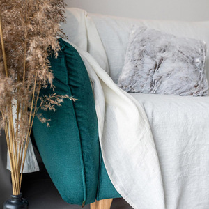 Funda de Sofá de Lino Puro HSC Personalizada de una Pieza, Color Sólido, Antipolvo, 160*285cm, Cubrecama Grande de Lino y Funda de Sofá - Product Image 4