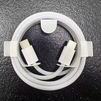 Cable de Datos USB-C a USB-C de Nailon de 1M, Cable Trenzado de Alta Calidad de 60W y 3 pies para Teléfono 17 15 16, Cables de Carga Rápida