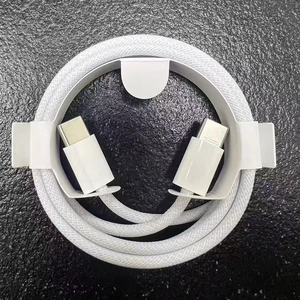 Câble de données USB-C vers USB-C en nylon 1M, câble tressé de haute qualité 60W 3ft pour téléphones 17 15 16, câbles de charge rapide - Product Image 1