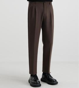 2025 primavera nuovi <span class=keywords><strong>pantaloni</strong></span> Casual da uomo di alta qualità marrone Slim da lavoro da ufficio in cotone con pendenze dritte - Product Image 5