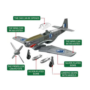 Modelo de Avión de Combate P51 Mustang a Escala 1/35, Juguete de Avión de Guerra Histórico de la Segunda Guerra Mundial, Set de Bloques de Construcción - Product Image 5