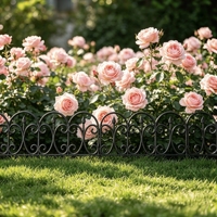 Outdoor Kleiner Schwarzer Brauner Kunststoff Umweltfreundlicher Jasmin Dekorativer Klassischer Rasen-Garten-Einfassungszaun
