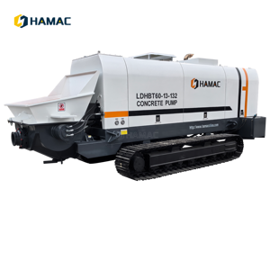 Bomba de Concreto Diésel HAMAC LDHBT60-13-132, 60M³/H, Totalmente Hidráulica, Montada sobre Orugas, Blanca - Product Image 1