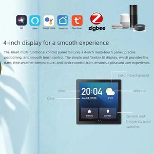 หน้าจอสัมผัสขนาด 4 นิ้ว {Manufacturer} สำหรับควบคุมบ้านอัจฉริยะ รองรับ Zigbee แผงควบคุมอัตโนมัติ Tuya Wall Gateway - Product Image 5