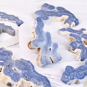 Groothandelsprijs Genezende Steen Kristal Gepolijst Mooi Blauw Koraal Jade Punt Voor Decoratie Cadeau - Product Image 3