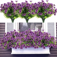 Bunga Violet Buatan Grosir Karangan Bunga Buatan Tangan Tanaman Hijau Simulasi Dekorasi Bunga Violet Buatan
