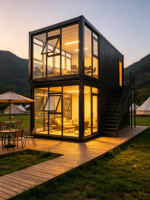 Conteneur Modulaire Isolé Personnalisable pour Stockage, Hôtel, Bureau, École, Camping, Magasin – Tailles 10ft, 20ft, 30ft, 40ft
