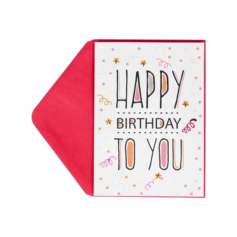 Лидер продаж, открытки ручной работы из фольги с конфетти на день рождения, поздравительные открытки с блестками 2019