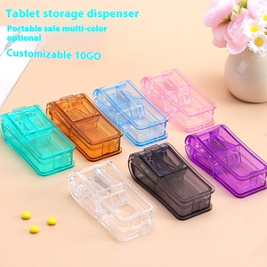 Wholesale Transparent <b>Plastic</b> Portable Medicine Cutter 304 Stainless Steel Cutting Blade Tablet Division <b>Storage</b> Integrated - Product Image 1