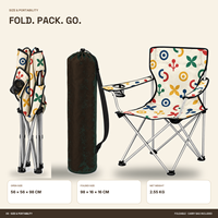 Chaise de plage pliable en gros avec porte-gobelet latéral et logo et motif personnalisés pour l'assemblage de groupes en extérieur