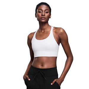 Reggiseno sportivo classico ad alta traspirabilità con spalline incrociate in spandex/nylon per corsa, <span class=keywords><strong>fitness</strong></span> e yoga - Product Image 1