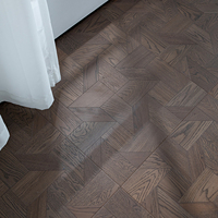 Parquet en bois foncé artistique multicouche de qualité européenne pour espaces commerciaux de luxe