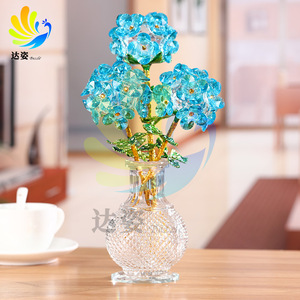 Adorno de cristal de hortensia deslumbrante, hecho a mano, para decoración de sala de estar, regalo de boda - Product Image 3