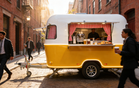 Camion de restauration mobile de 11 pieds pour café, petite cuisine, hot-dogs, avec équipement de cuisine, kiosque, food truck, remorque alimentaire