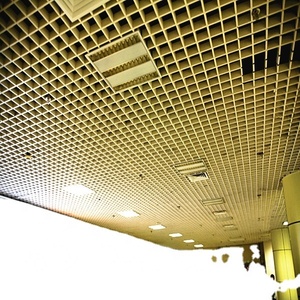 Aluminum <strong>Grids</strong> Suspended Ceiling Tiles Square <strong>Metal</strong> Hotel False Aluminum Modern for Office Top Decoration Curation Aceplate0.6mm - Product Image 1