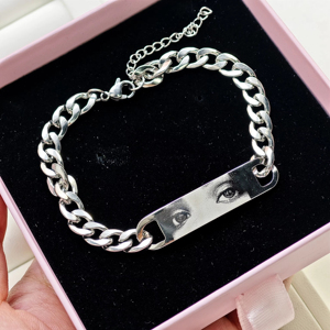 Lateefah 2025 ojos de moda foto personalizada grabado pulsera de acero inoxidable - Product Image 6