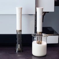 Mousseur à lait électrique Cedar Space, portable, rechargeable par USB, avec 2 fouets interchangeables pour café, latte, cappuccino