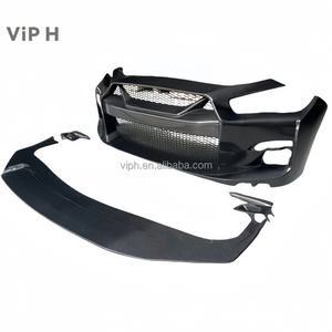 <span class=keywords><strong>Pare</strong></span>-chocs <span class=keywords><strong>avant</strong></span> en fibre de carbone complète Viph pour Infiniti Q50 - Installation par vis - <span class=keywords><strong>Peinture</strong></span> noire - Code couleur - Ajustement universel - Product Image 5