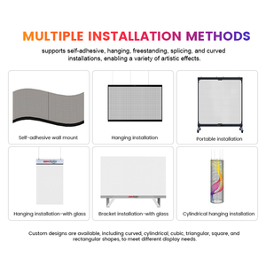 Özelleştirilmiş esnek şeffaf holografik 3D Film Video duvar reklam ekranı cam yapıştırıcı süper ince <span class=keywords><strong>LED</strong></span> alışveriş merkezi - Product Image 4