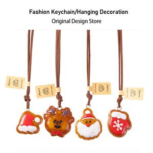 Pendentif Père Noël créatif en forme de bretzel de Noël, accessoire de sac écologique, décoration DIY faite main, tendance et de niche - Product Image 5